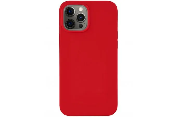 Чехол силиконовый для Apple iPhone 12 Pro Max полное покрытие (красный)