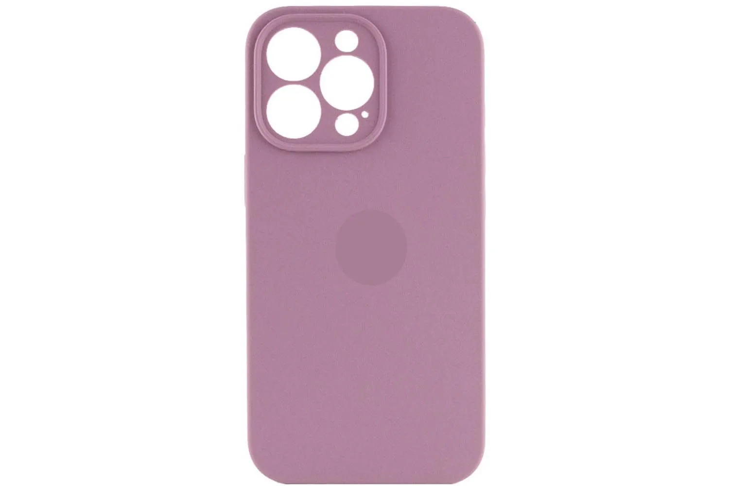Чехол силиконовый с защитой камеры для Apple iPhone 14 Pro (пурпурный)