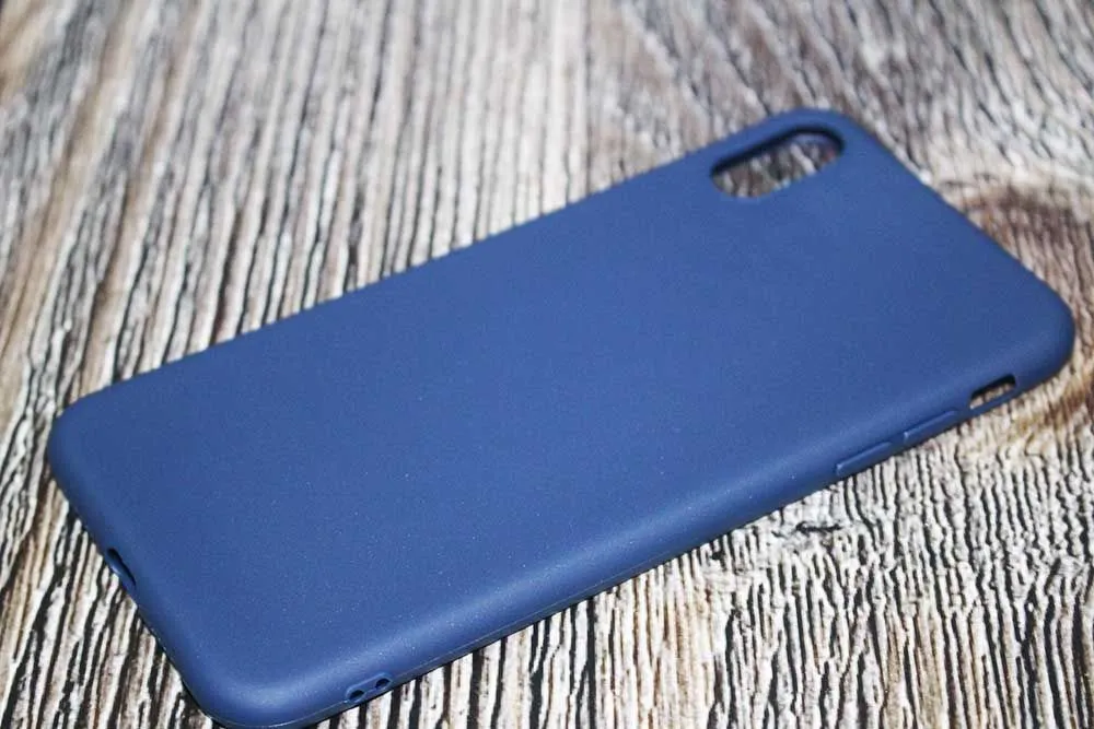 Чехол силиконовый для 1.2mm для Apple iPhone Xs Max Type 2 (синий)