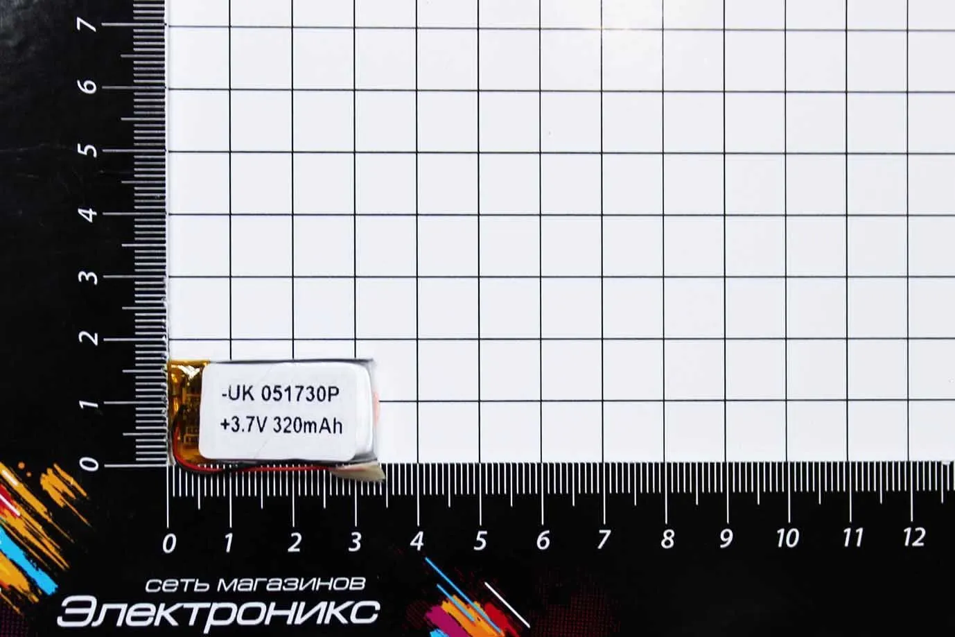 Литий-полимерный аккумулятор UK051730 (32X17X4mm) 3.7V 320mAh