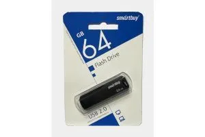 Флеш-накопитель USB  64GB SmartBuy Clue, 2.0 (чёрный)