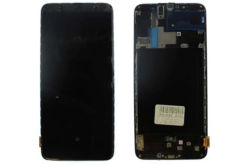 Дисплей Samsung Galaxy A70 2019 SM-A705F в сборе с сенсором, ориг (черный)