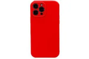 Чехол силиконовый с защитой камеры для Apple iPhone 13 Pro (красный) 