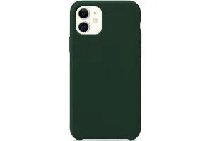 Чехол силиконовый для Apple iPhone 11 (темно - зеленый) 