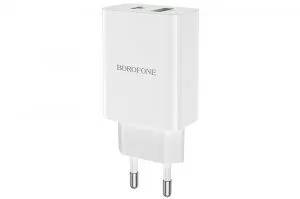 Сетевое зарядное устройство Borofone BA56A Lavida USB+Type-C PD20W (белый)