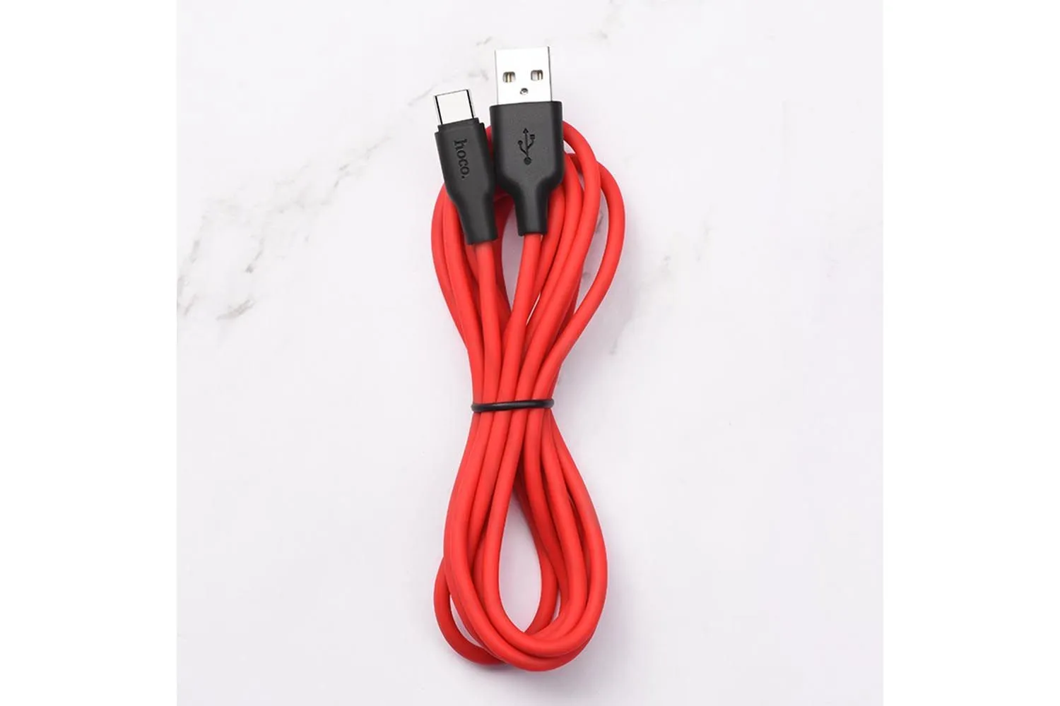 Кабель USB - Type-C HOCO X21 Plus Silicone (черный-красный)