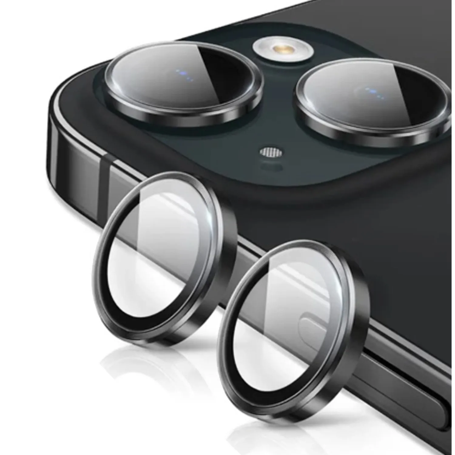 Защитные линзы для камеры Remax GL89 Apple iPhone 15, 15 Plus (черный)