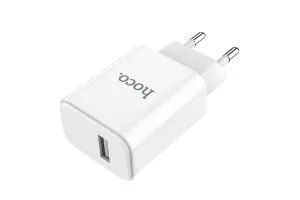 Сетевое зарядное устройство HOCO C61A Victoria single port charger (EU) (белый)