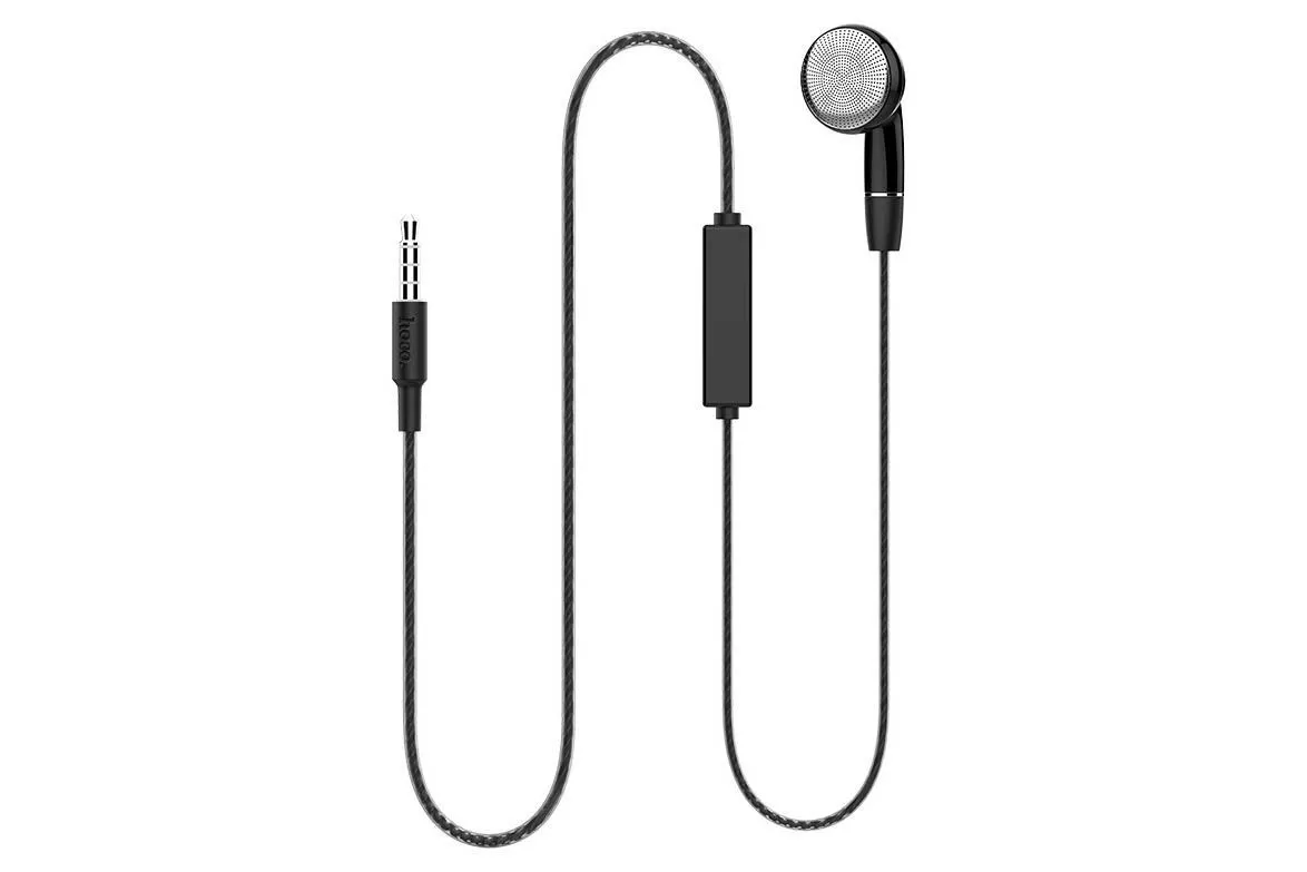 Гарнитура 3.5mm HOCO M61 Ling sound metal universal earphone with mic (черный)