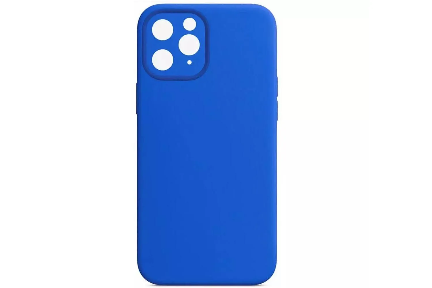 Чехол силиконовый с защитой камеры для Apple iPhone 12 Pro (ярко - синий)