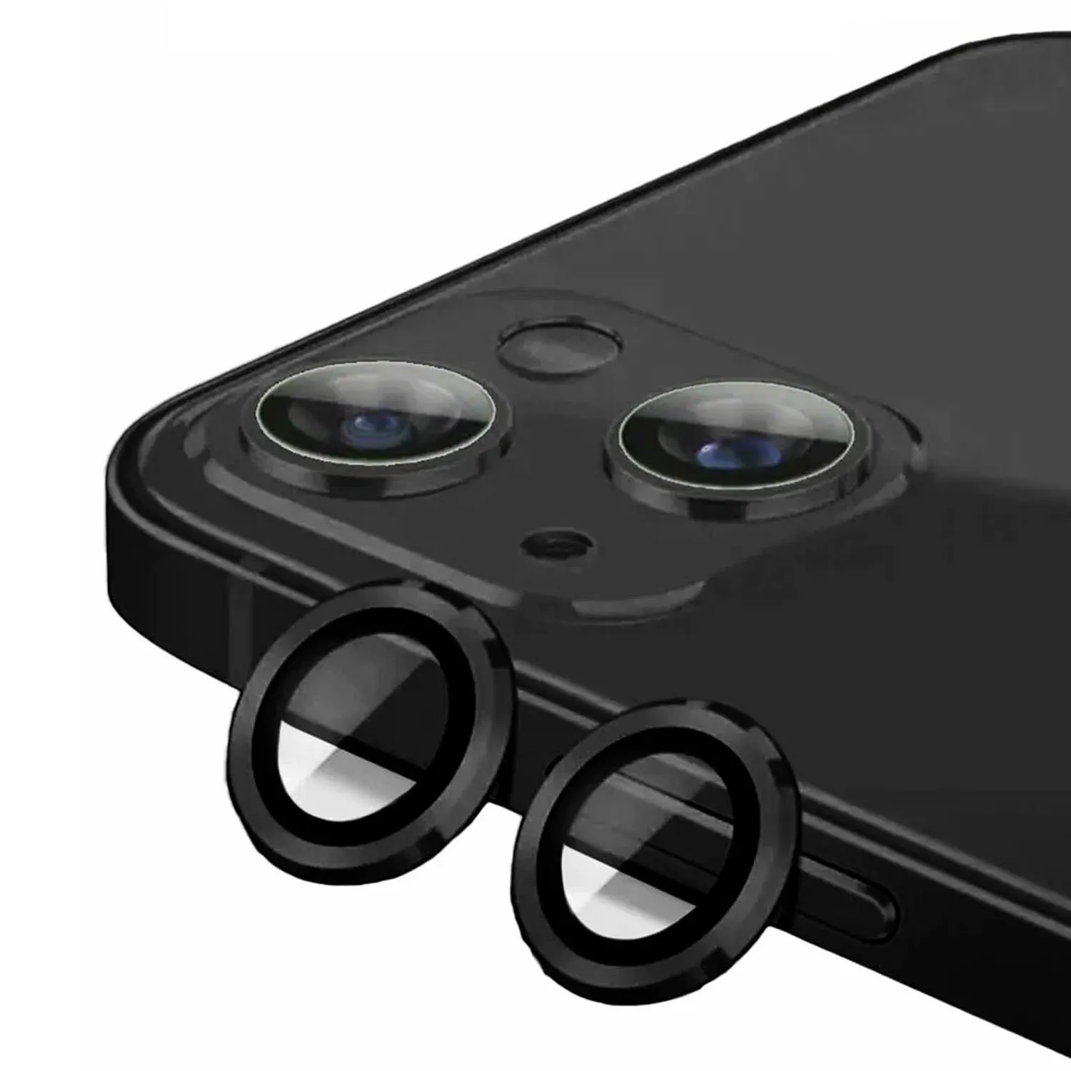 Защитные линзы для камеры Apple iPhone 15, iPhone 15 Plus (черный) 