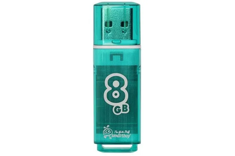 Флеш-накопитель USB 8GB SmartBuy Glossy (зеленый)