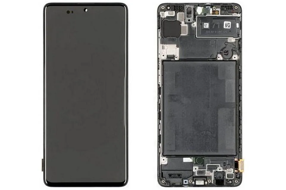 Дисплей Samsung Galaxy A71 2020 SM-A715F (черный) Оригинал GH82-22152A, цена с установкой в АСЦ