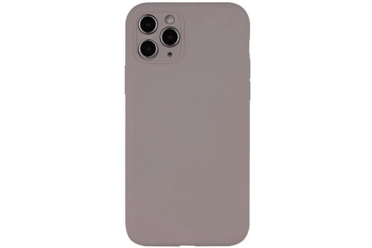 Чехол силиконовый с защитой камеры для Apple iPhone 12 Pro Max (серый песок)