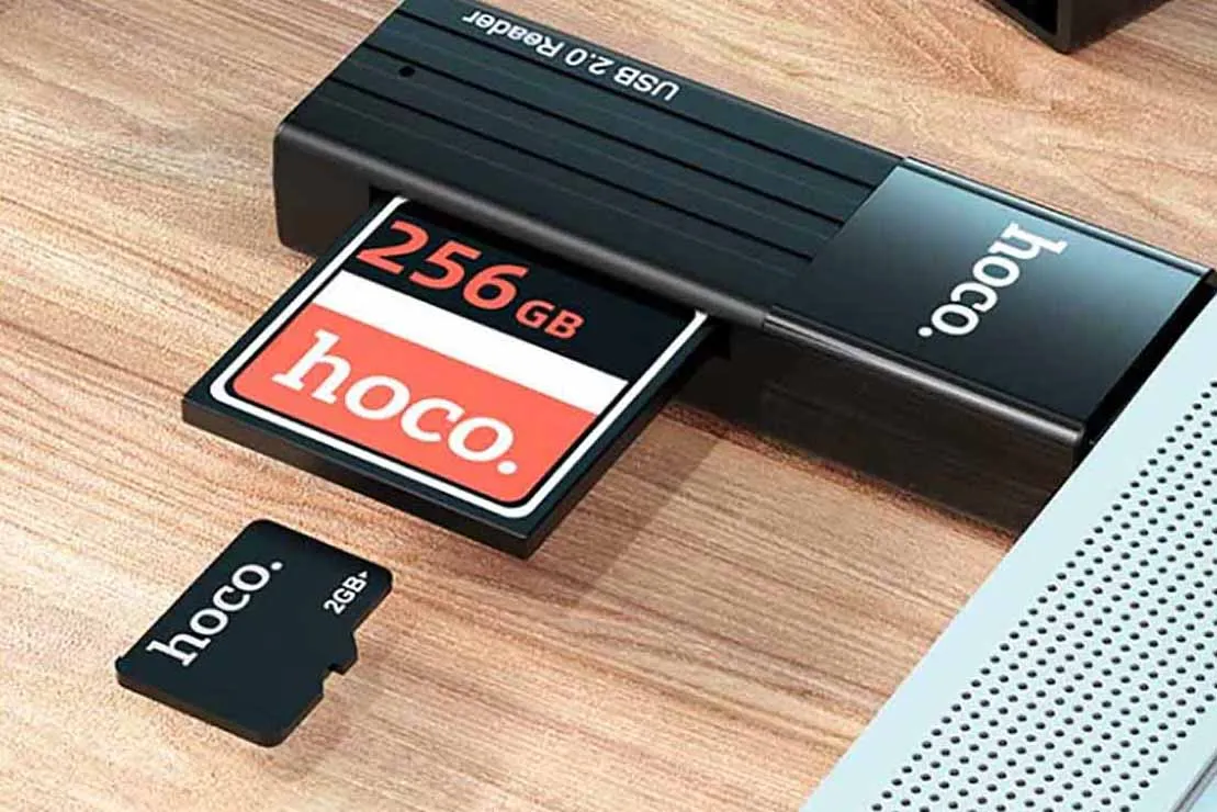 Картридер HOCO HB20 Mindful 2-in-1 card reader(USB2.0) (черный)