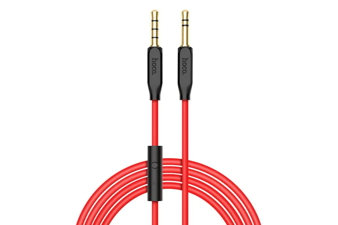Кабель удлинитель HOCO UPA12 AUX Audio cable 3.5 1 метр (черный) с микрофоном