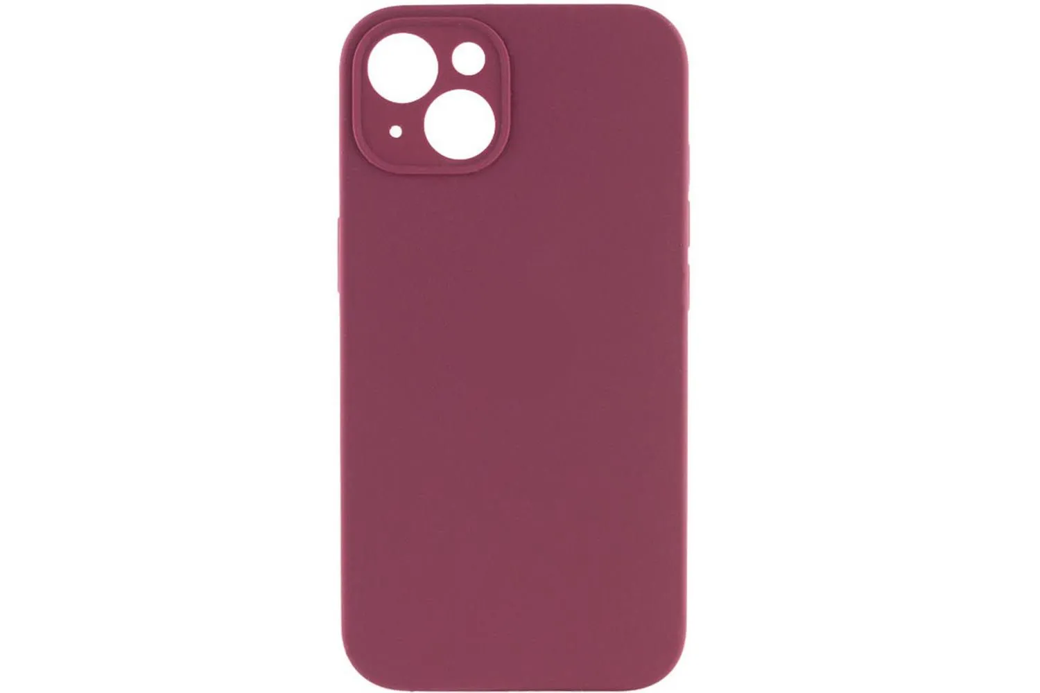 Чехол силиконовый с защитой камеры для Apple iPhone 14, iPhone 13 (бордовый)