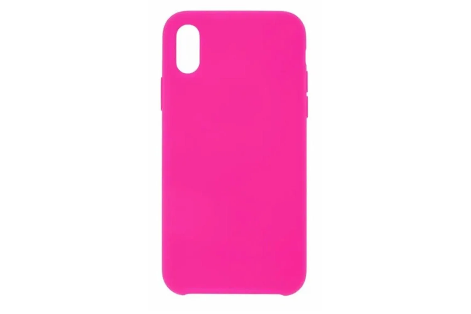 Чехол силиконовый для Apple iPhone X, Apple iPhone Xs (ярко - розовый)
