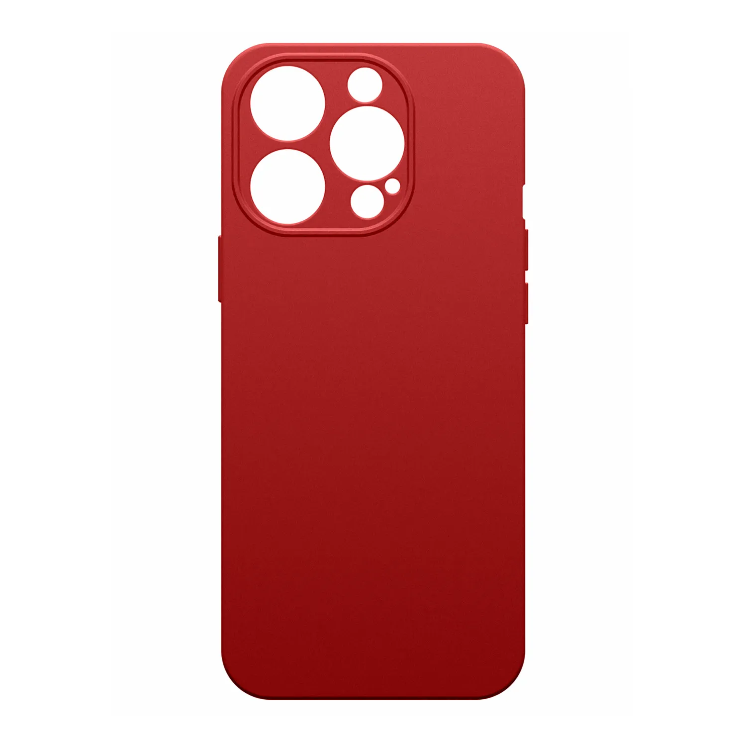 Чехол силиконовый с защитой камеры для Apple iPhone 15 Pro (красный)