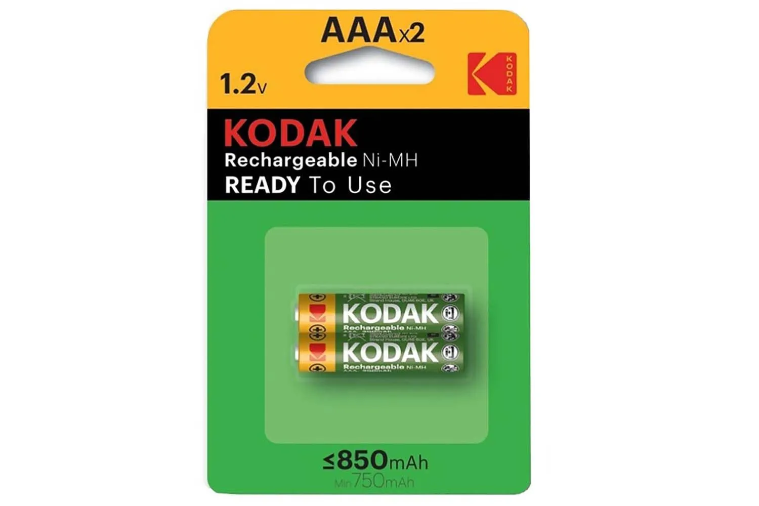 Аккумулятор KODAK HR03-2BL 850 mAh Pre-Charged (цена за один элемент)