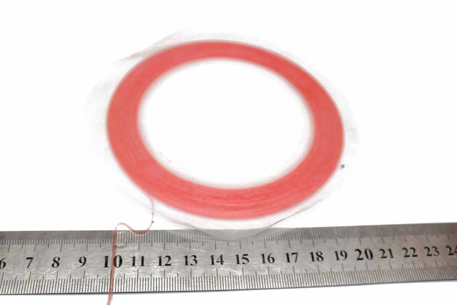 Прозрачный двухсторонний скотч красный 1mm 30метров, 3M оригинал, для дисплеев и задних крышек