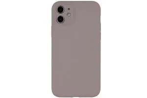Чехол силиконовый с защитой камеры для Apple iPhone 11 (серый песок)