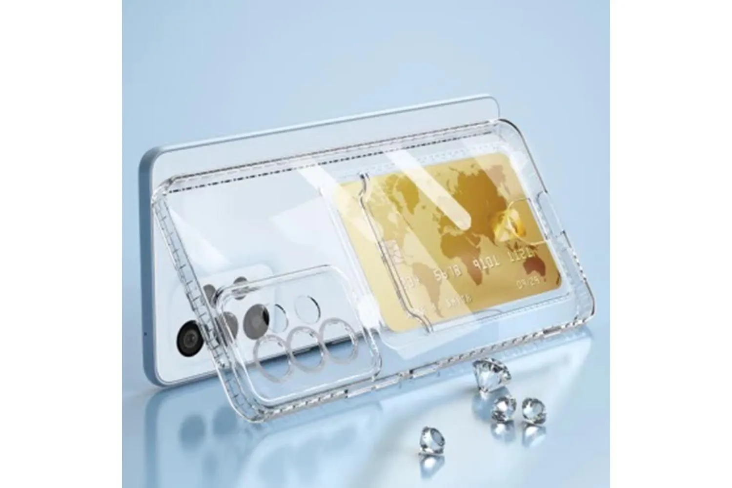 Силиконовый чехол с кармашком под карточку Samsung Galaxy A33