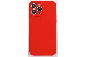 Чехол силиконовый с защитой камеры для Apple iPhone 14 Pro Max (красный)