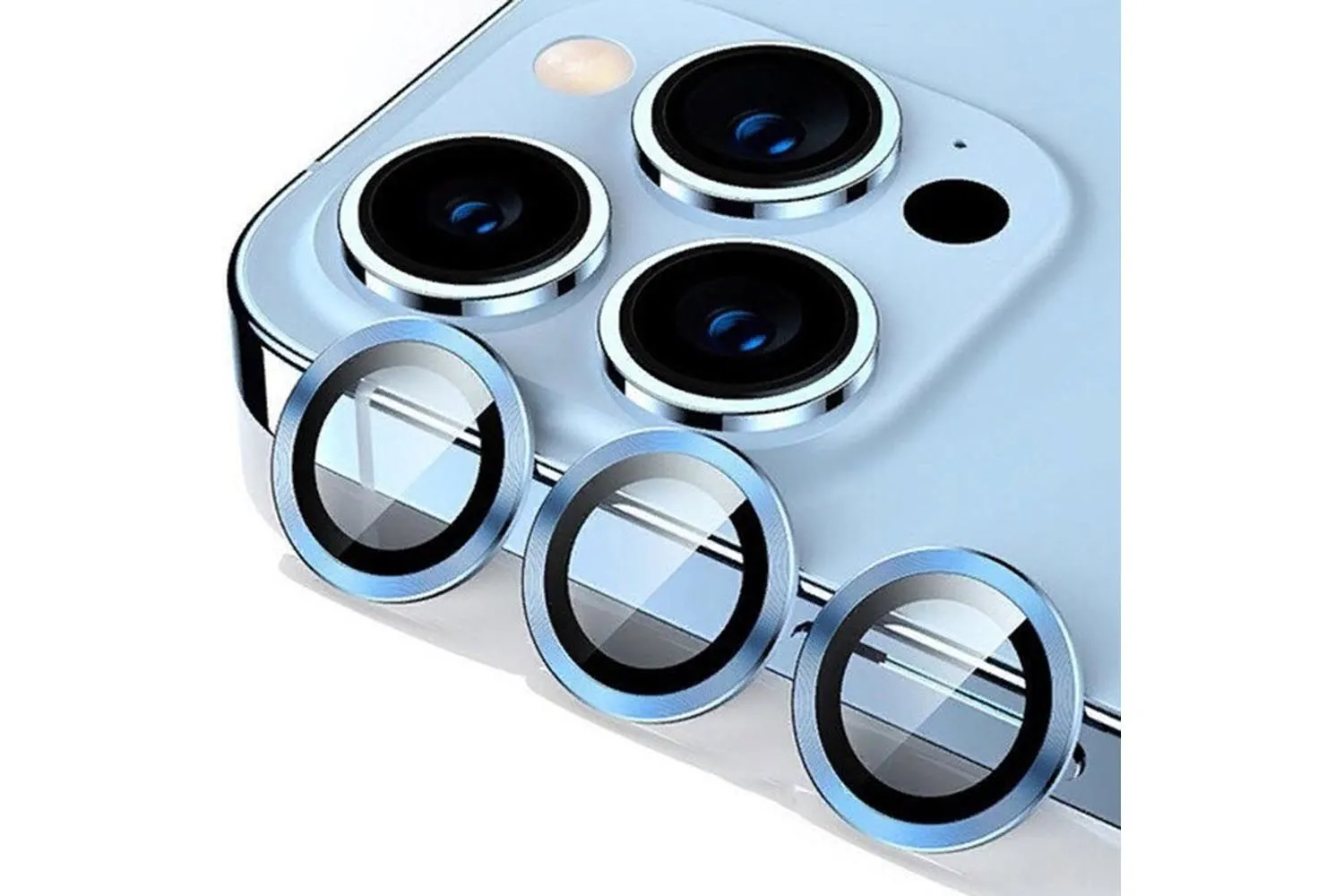Защитные линзы для камеры Apple iPhone 13 Pro, 13 Pro Max (голубой)
