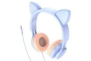 Наушники полноразмерные проводные HOCO W36 Cat ear wireless (голубой)