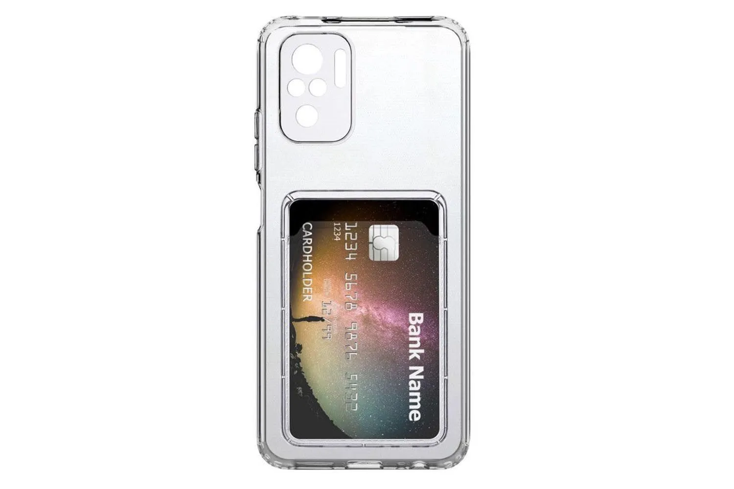 Силиконовый чехол с кармашком под карточку Xiaomi Redmi 10