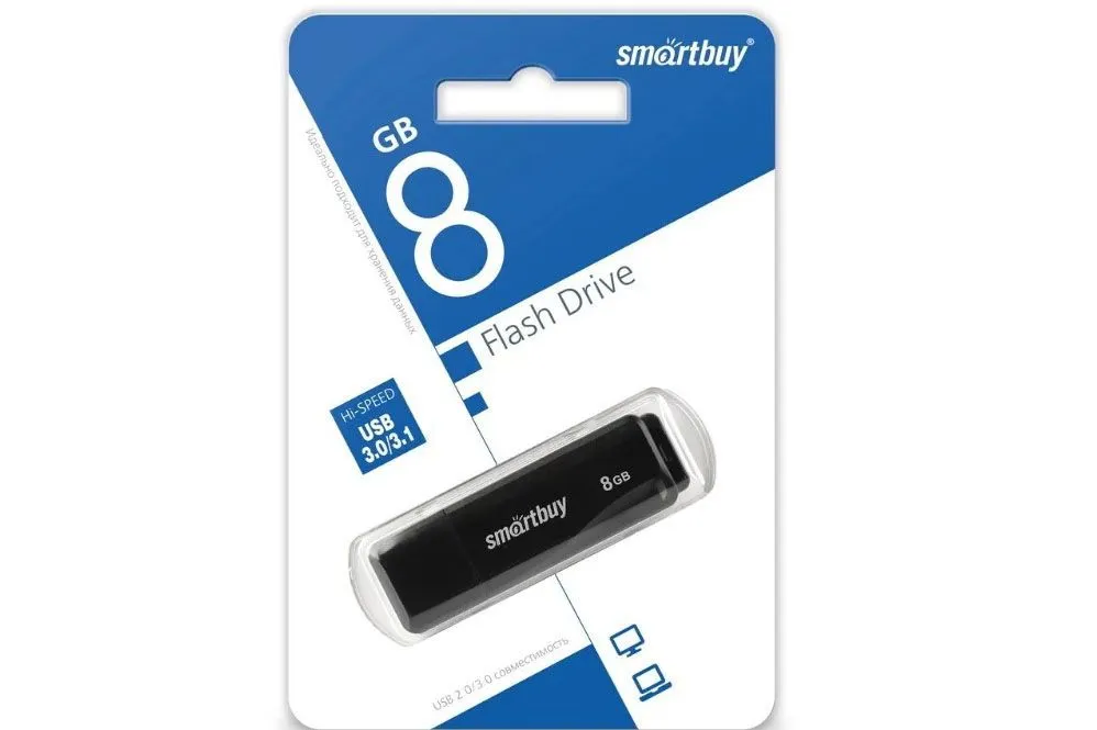 Флеш-накопитель USB 8GB SmartBuy LM05 (черный)