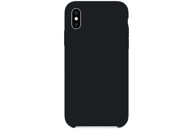 Чехол силиконовый для Apple iPhone Xs Max (черный) (черный)