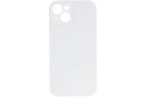 Чехол силиконовый с защитой камеры для Apple iPhone 13, iPhone 14 (белый)